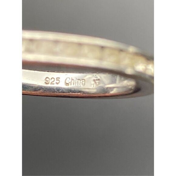 Sterling silver 925 Cz rings one channel set eternity band one filigree style - Picture 7 of 8